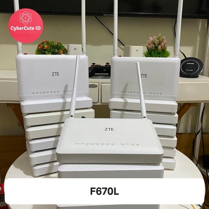 Router WiFI ONT GPON ZTE F609 V3 F670L  Access Point - F609 V3 Biru, Tanpa AdaptorNew