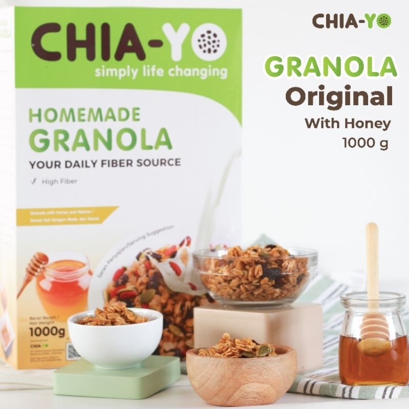 

Chiayo Homemade Granola Original 1kg Serat Tinggi