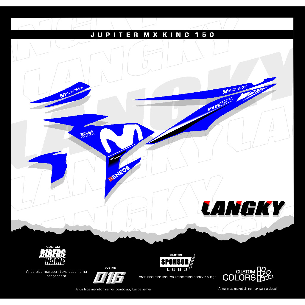 Striping/Stiker MX King 150 Semi Full Movistar