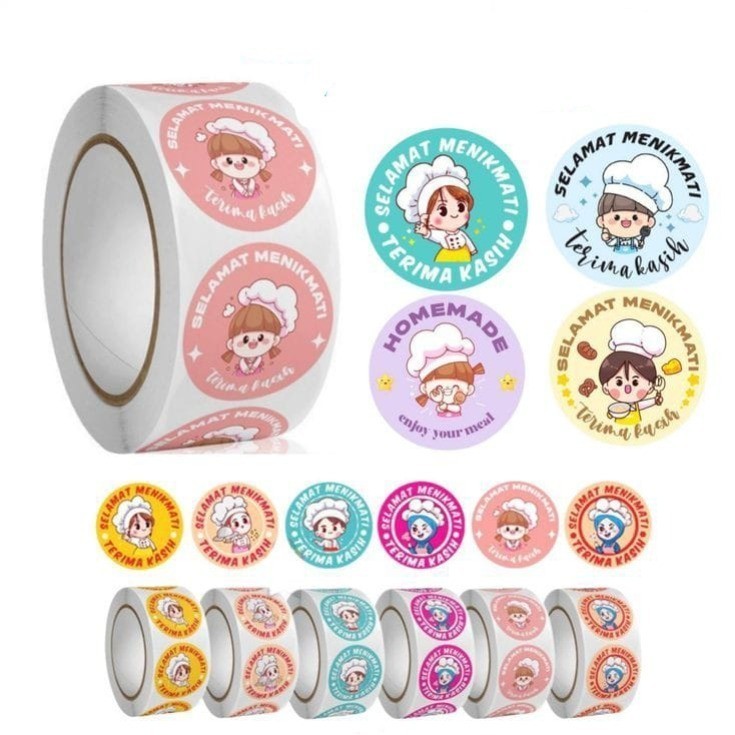 

KMM STICKER JUALAN THANK YOU 500 LABEL STIKER TERIMA KASIH MOTIF BERANEKA RAGAM CANTIK