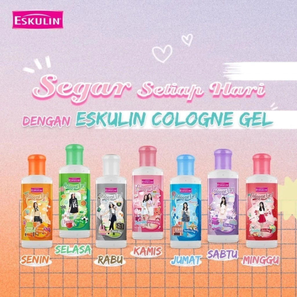 ESKULIN Cologne Gel 50ml | Parfum Gel Unisex dengan Moisturizer Tahan Lama ORIGINAL
