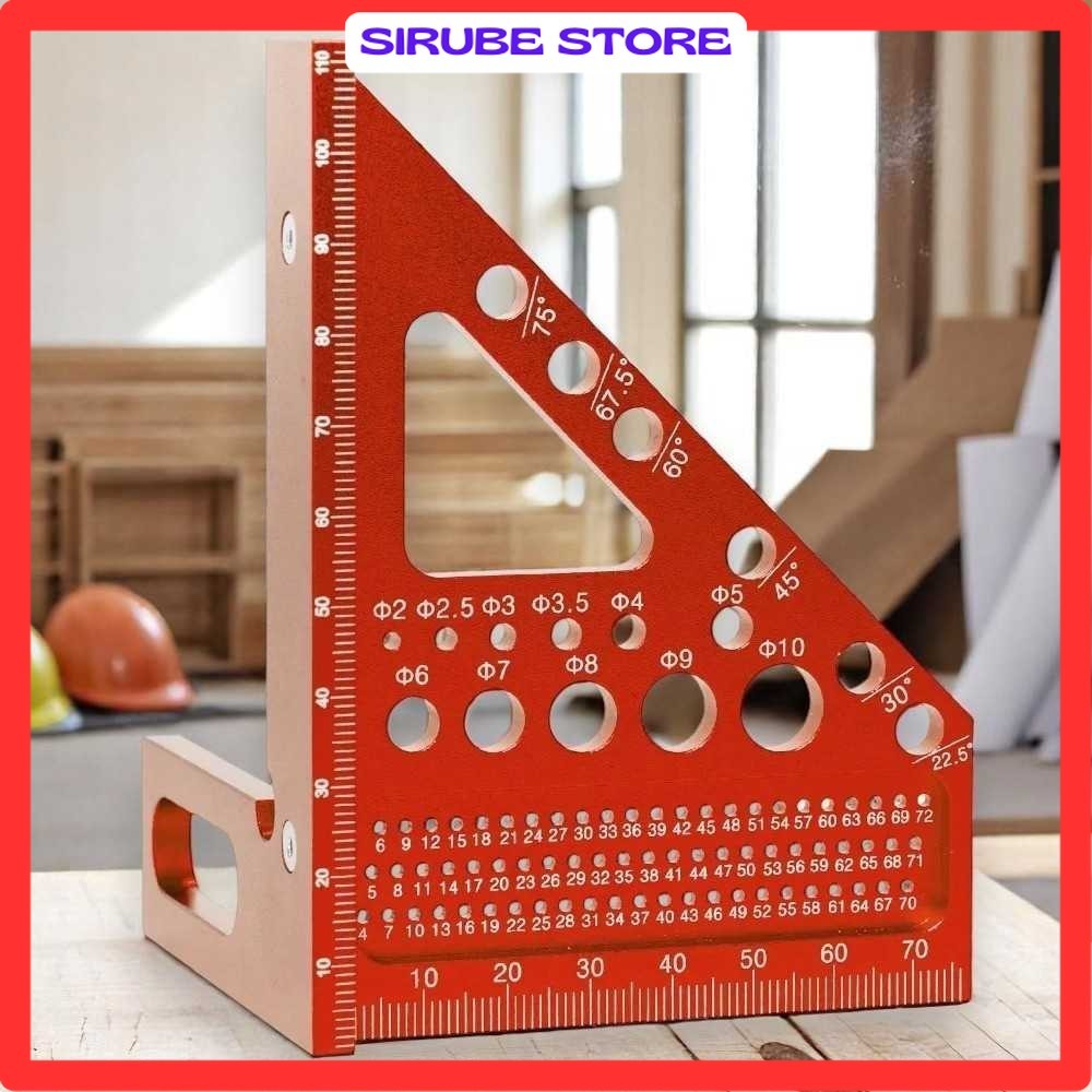 

Penggaris Siku Multifungsi 3D Woodworking Ruler Hole Marking - GD3