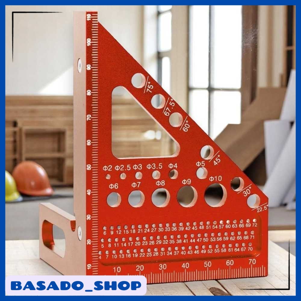 

Penggaris Siku Multifungsi 3D Woodworking Ruler Hole Marking - GD3