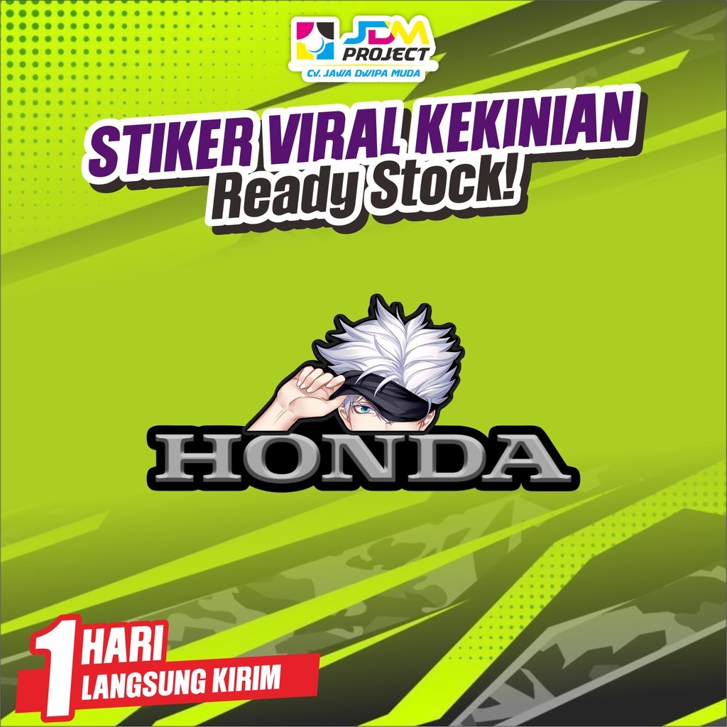 

Cetak Kilat - Stiker Gojo Satoru Logo Honda / Stiker Anime Waterproof