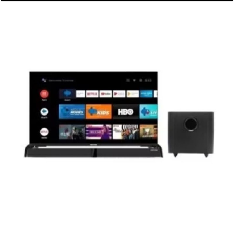 LED TV 43 INCH POLYTRON 4K UHD TV Cinemax  PLD-43BUG5085 + Soundbar Subwoofer.