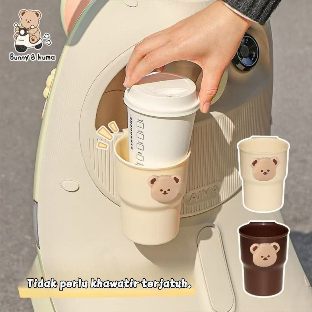 Pegangan Gelas Gantung/kartun lucu/tempat teh susu sepeda motor/tempat botol minuman sepeda/rak peny