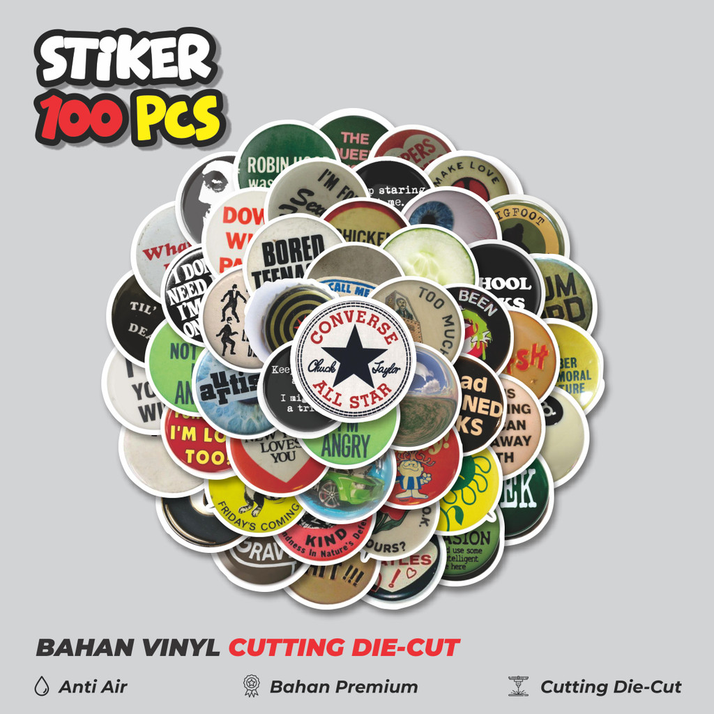 

Terbaru! 50 pcs Stiker Pin Baju Keren INS Style Dekorasi Lucu Kreatif untuk Notebook, Skateboard, HP