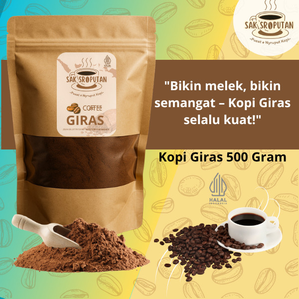 

( SS 01 ) bubuk kopi Giras 500 gram siap seduh mantap sudah terjamin kopi bubuk giras 500 gram