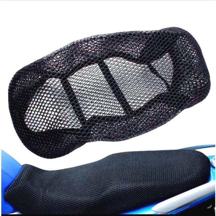 KENZZ Sarung jok / Cover jok Jaring Jok Motor Anti Panas M L XL XXL XXXL mio - VIXION MERAH
