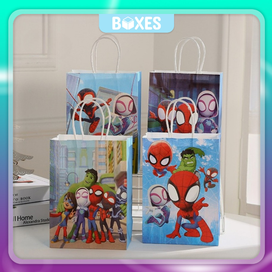 

Paper Bag Karakter Hero Marvel Spiderman / Paper Bag Kartun Spiderman / Paper Bag Super Hero Spiderman / Goodie Bag Karakter / Gooodie Bag Kartun I AK02M2
