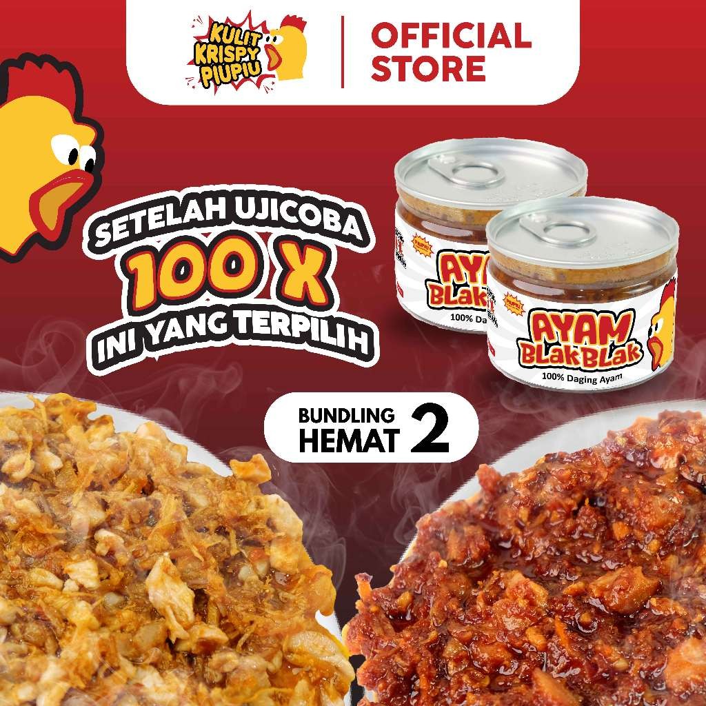 

[BUNDLING 2 ] Ayam BlakBlak Piupiu - Gurih Original/Sambal Pedas