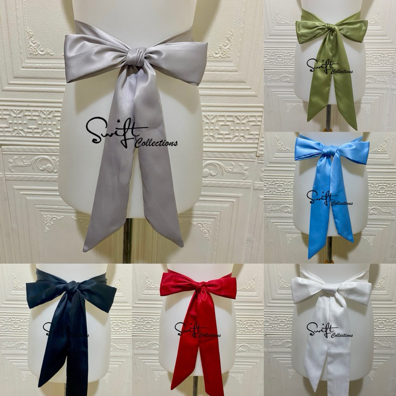 PROMO EXTRA Sabuk satin / pita satin / ikat pinggang tali obi satin hiasan kebaya dress gamis