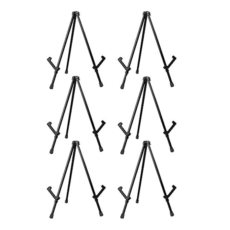 

6 Pcs Display Easel Portable & Adjustable Collapsible Table Tripod Easels Stand, For Canvas Paintings