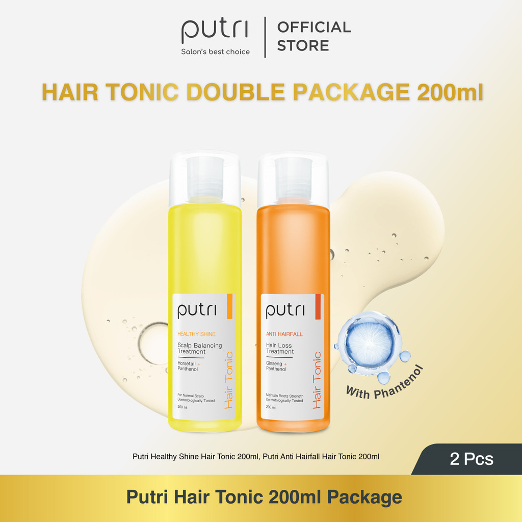 Putri Hair Tonic Double Package 200mL | Hair Tonic Wangi Tahan Lama | Hair Tonic Lokal Murah | Hair 