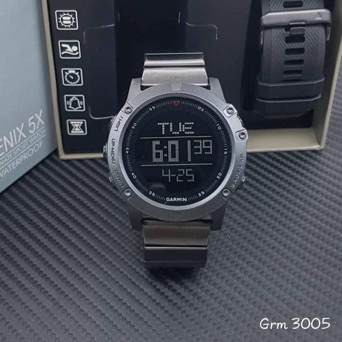 Jam Tangan Pria Garmin Digital Paket New - Full Hitam