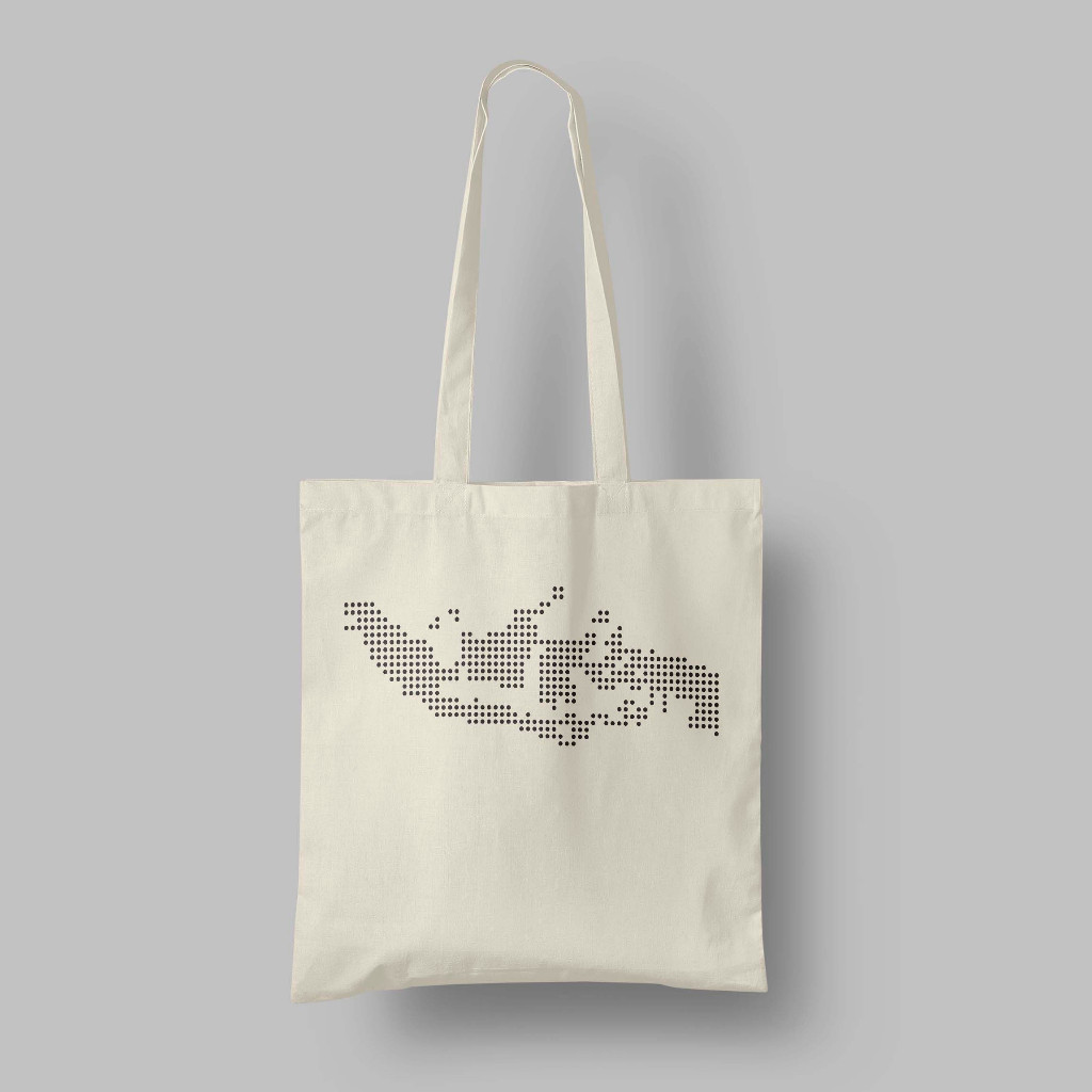 Tote bag Kanvas Peta Indonesa: Tanah Air Tas Bawaan Bahan Premium Kece Tas Toe Bawaan Simple