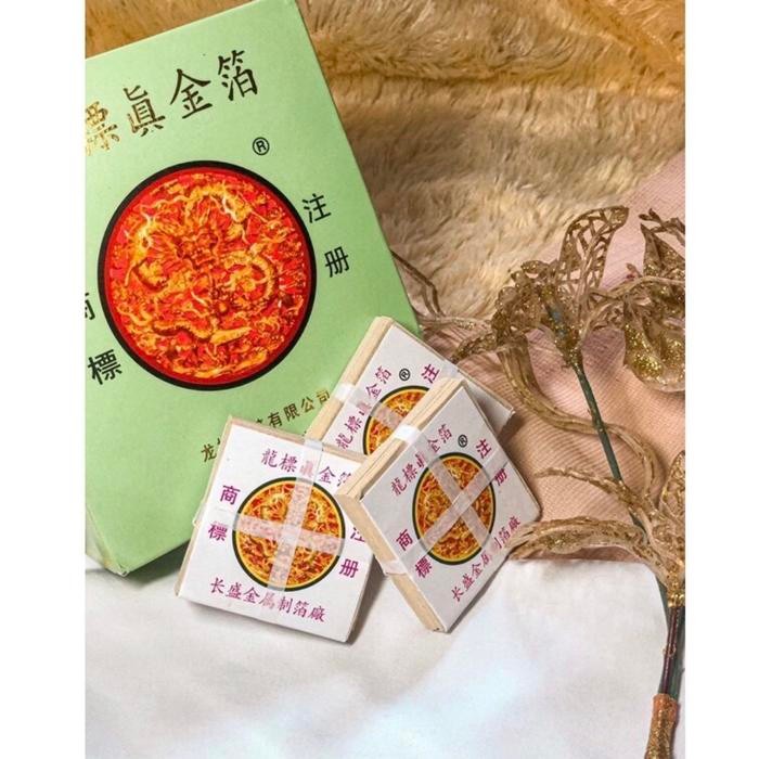 NG ECERAN 10Pcs Gold Leaf/Kimpo/Kertas Emas/Prada"EDIBLE NEW SMALL DRAGONNG