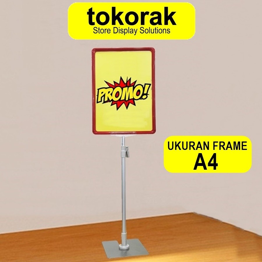 

DISPLAY HARGA FRAME A4 LABEL PROMO PLAT STANDING POP UP FRAME A4 STAND ADJUSTABLE