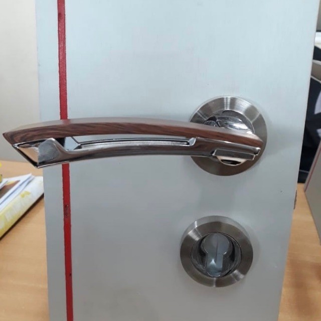 KUNCI PINTU PREMIUM SET UNIKEY HANDEL PINTU CP/WOOD