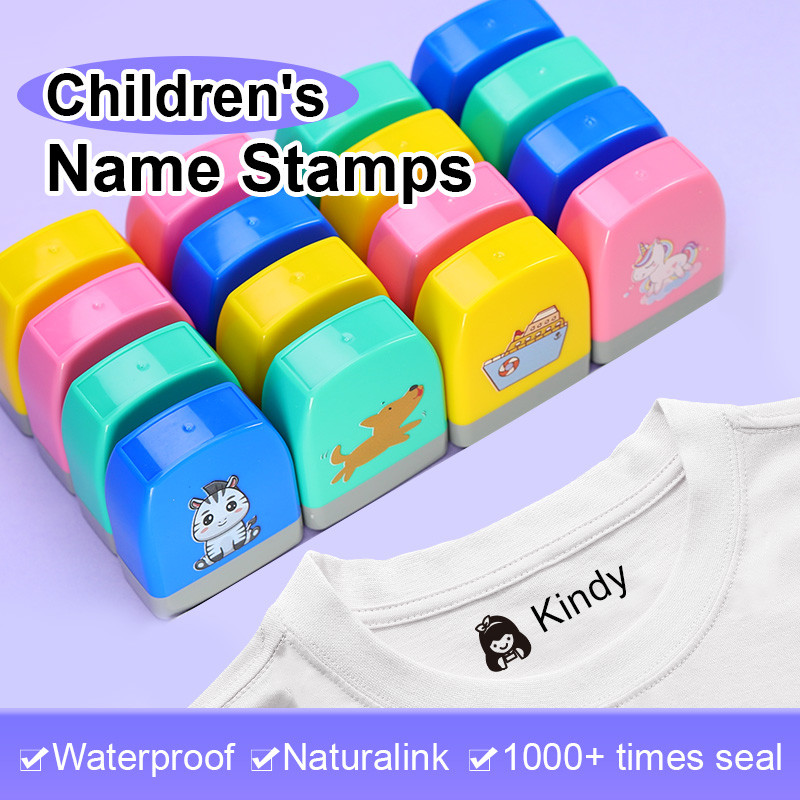 

Cartoon Dinosaur Custom Name Stamp For Clothing Personalise For Student Clothes Chapter Children's Kawaii Name Sticker gift