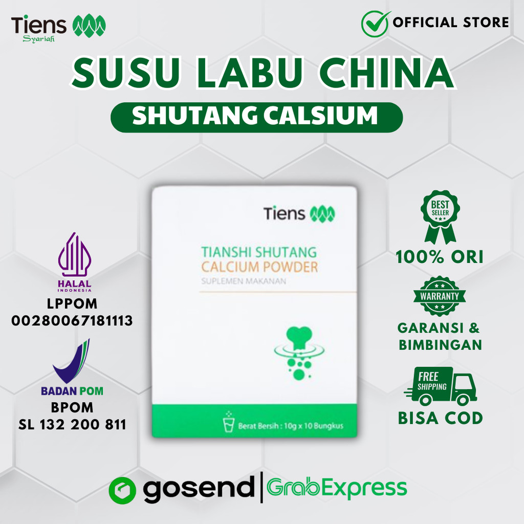 SHUTANG CALSIUM CALCIUM POWDER TIENS TIANSHI SUSU KALSIUM OBAT DIABETES PENURUN GULA DARAH ORIGINAL 
