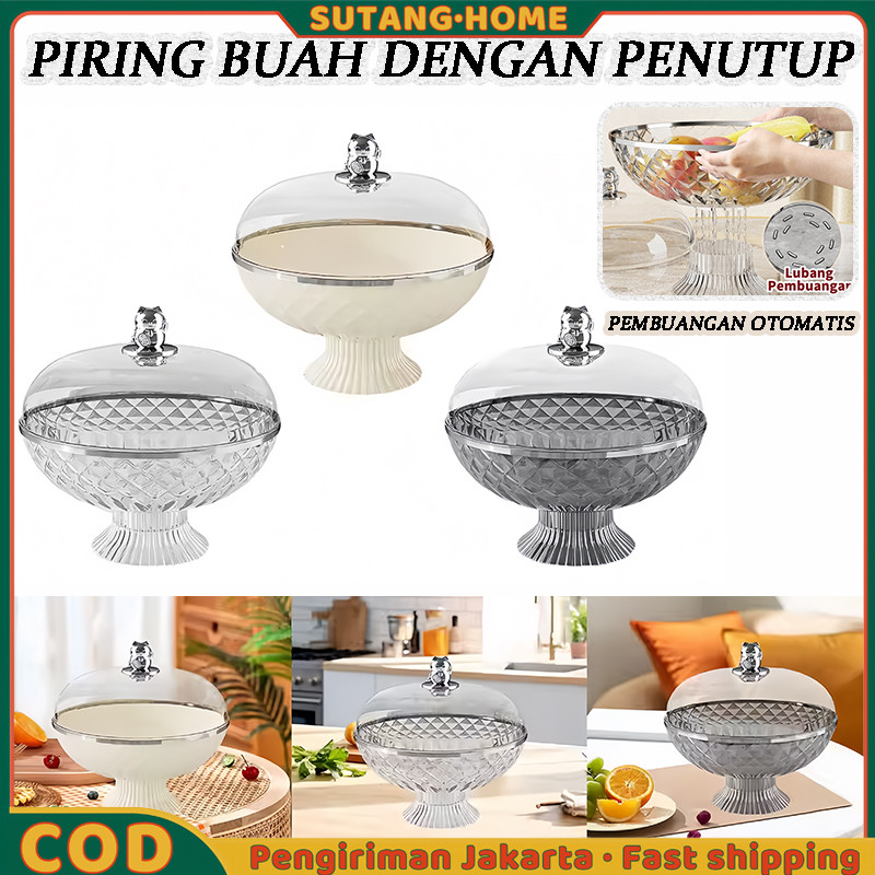 【SUTANG】Tudung Saji Bulat Penutup Makanan Mangkok Aesthetic Wadah Saji Tempat Snack Permen Buah