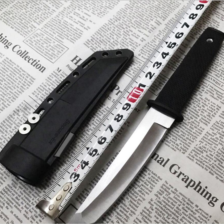 BERKUALITAS Pisau Survival Kit Kobun Cold Steel Pisau Tactical Kobun Fix Knife Military Outdoor