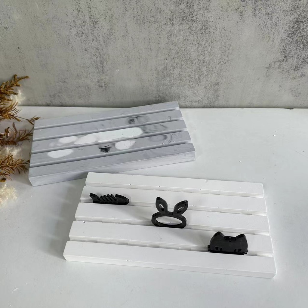 

Large Rectangular Ring Storage Holder Tray Silicone Mold Plaster Cement Silicone Molds Concrete