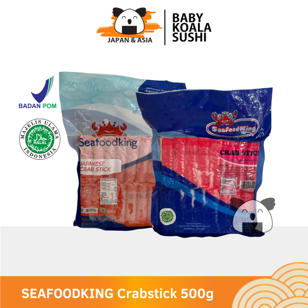 

SEAFOODKING Crabstick Kani 500 g Halal │ Crab Stick for Kani Salad Ramen Shabu-shabu