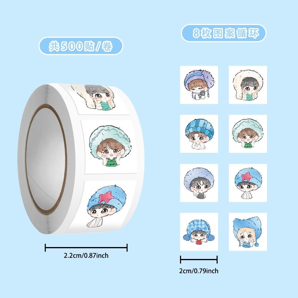 500 stickers StrayKids version roll stickers new Kpop  group should support the surrounding luggage 