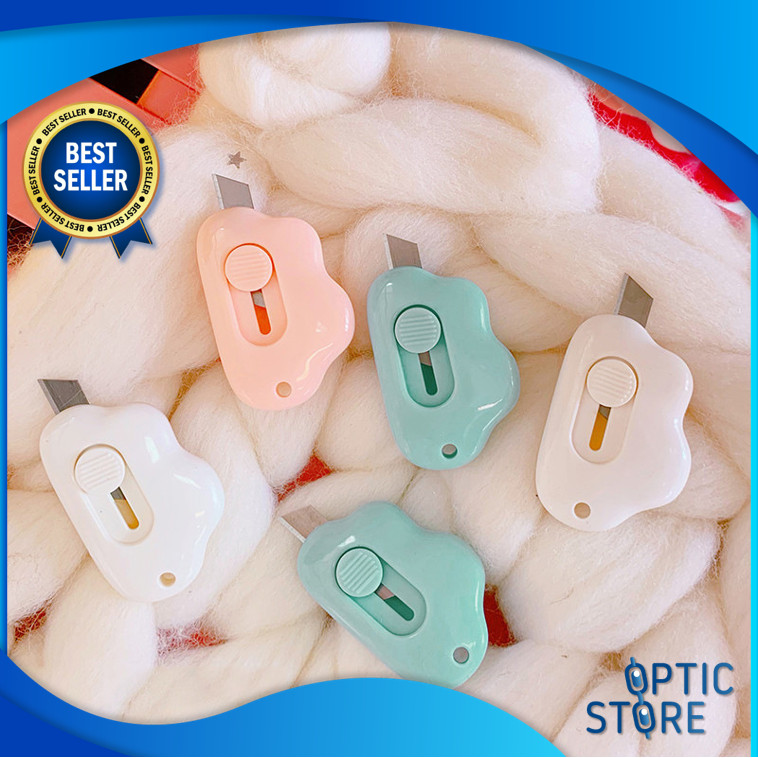 

OPTIC H5656 Cutter Mini Cutter Mini Pisau Kecil Bentuk Awan Cutter Mini Bentuk Awan Pisau Pemotong Mini Lucu Travel Cutter