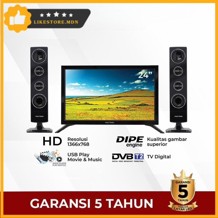 POLYTRON LED DIGITAL TV 24" PLD-24TV1855