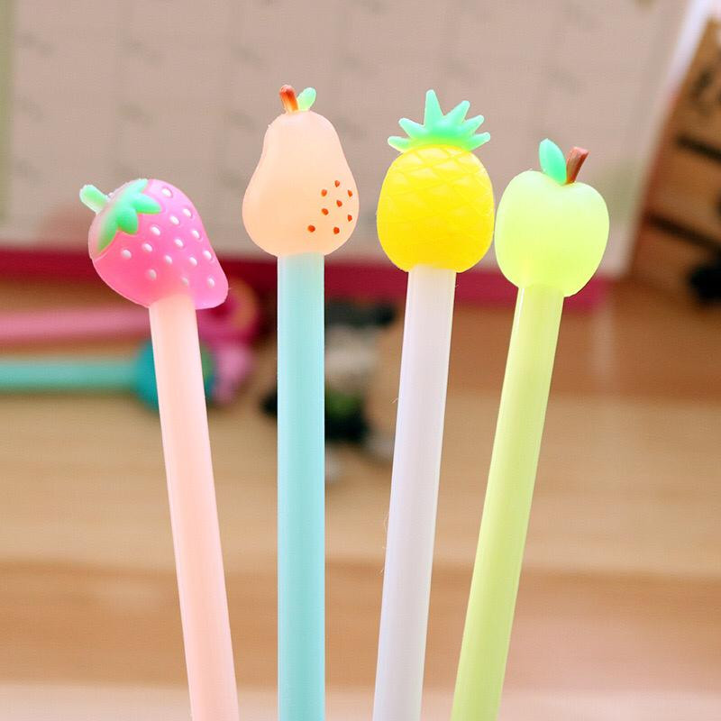 

davedesign #ST040 PENA GEL PREMIUM TINTA HITAM SERI BUAH PULPEN TIP 0.5MM BOLPOIN CUTE KUALITAS IMPORT BENTUK APEL NANAS PIR STRAWBERRY