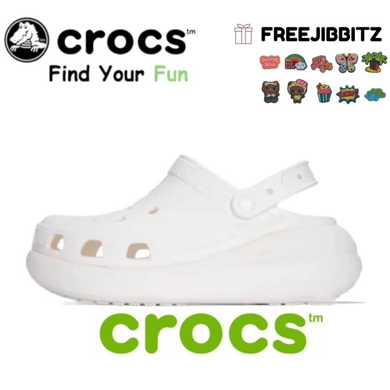 100% ORIGINAL Crocs Classic Crush Clog/Sandal crocs wanita original/Sandal crocs wanita outdoor