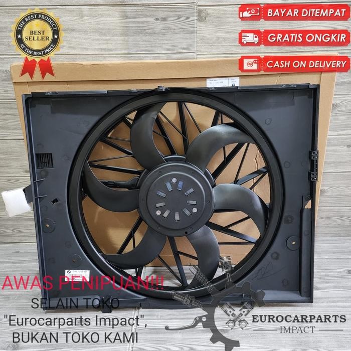 EXTRA FAN KIPAS RADIATOR BMW E60 E61 ORIGINAL 17427526824 EXTRAFAN BMW E60 6 DAUN KIPAS