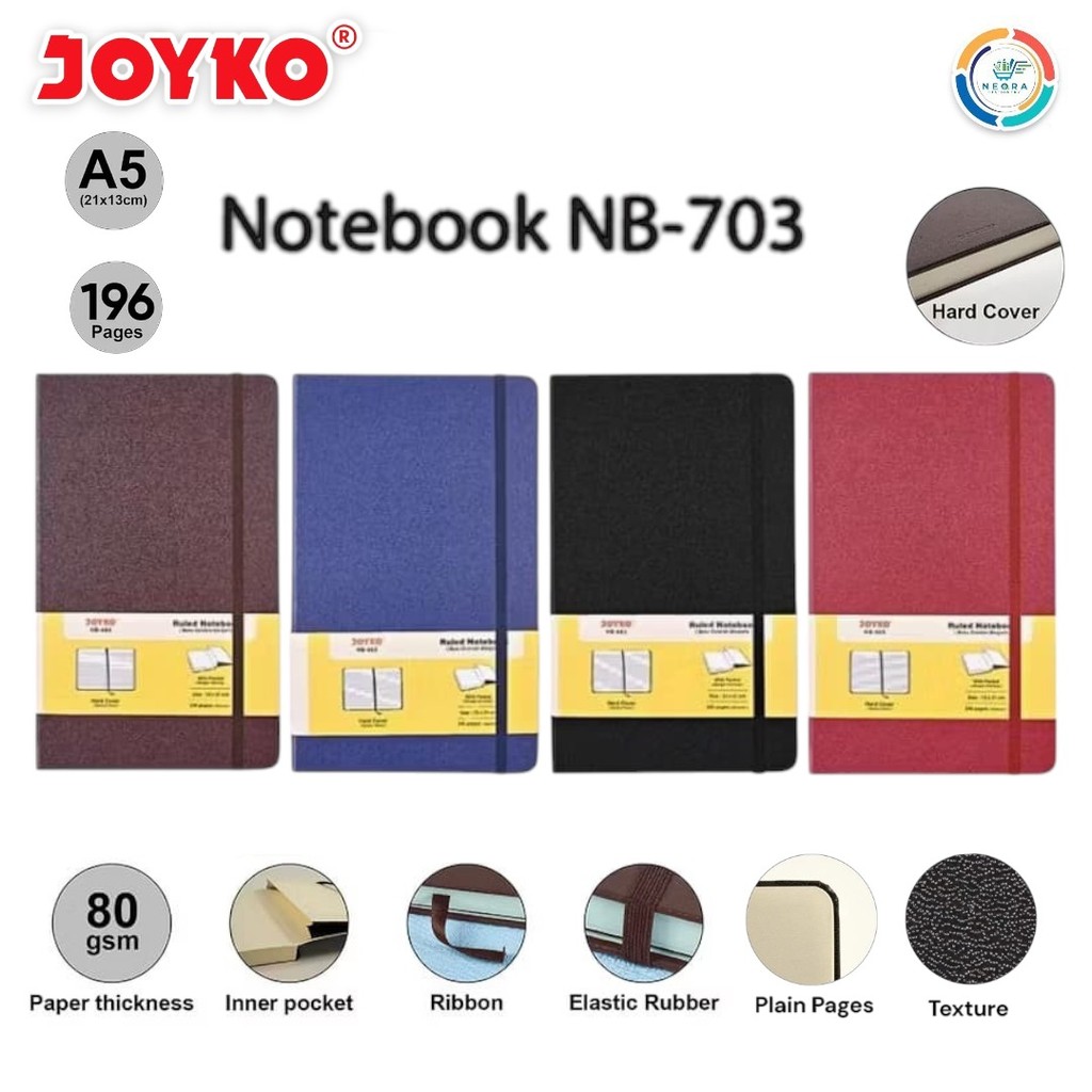 

Joyko Plain Notebook Diary Agenda Hard Cover Buku Tulis Catatan NB-703