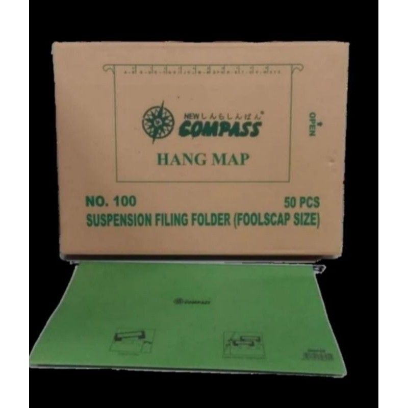 

Hangmap New Compass No 100 Hang Suspension Filling Folder Map F4 50 Pcs Map Gantung