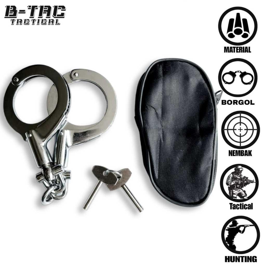 [B.INDIA] SET BORGOL INDIA BORGOL TANGAN HANDCUFF IMPORT BORGOL TANGAN TACTICALCO