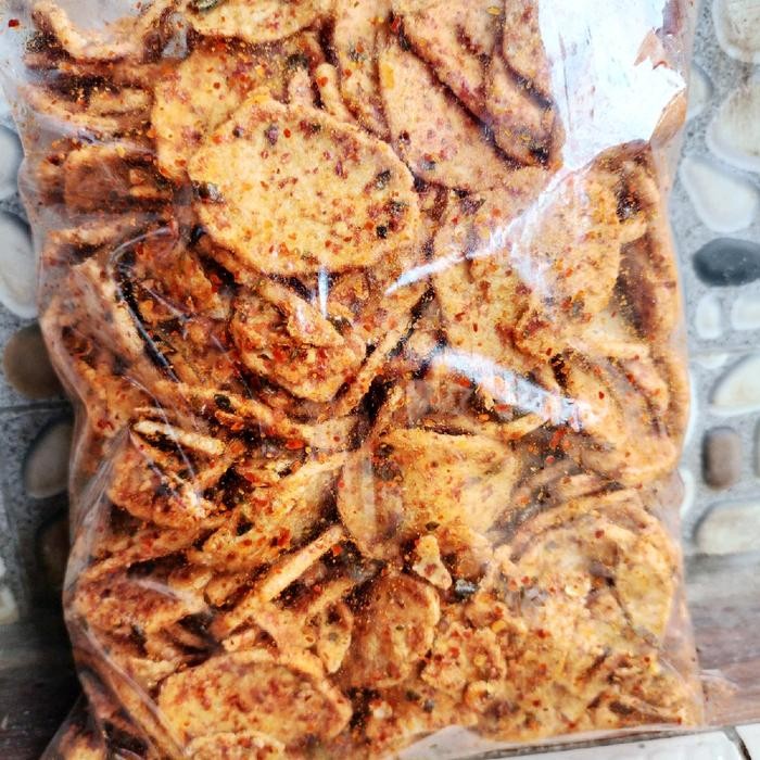 

Sale Basreng keripik koin pedas daun jeruk Food Snacks Cemilan - basreng koin 1kg Happy Shopping