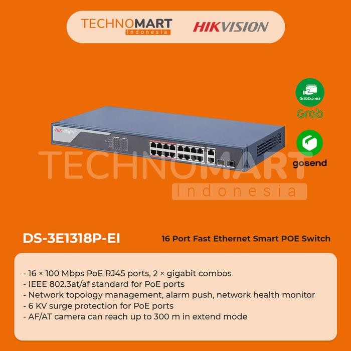 DS-3E131P-EI - HIKVISION SMART POE SWITCH 16 PORT