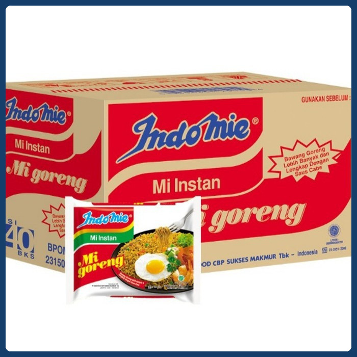 

Kemasan Dus - Indomie Goreng Special Plus Isi 40 pcs 1 kardus
