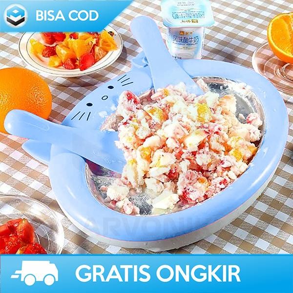 ALAT PEMBUAT ES KRIM ROLL FRIED ICE MAKER MINI PORTBALE TANPA LISTRIK