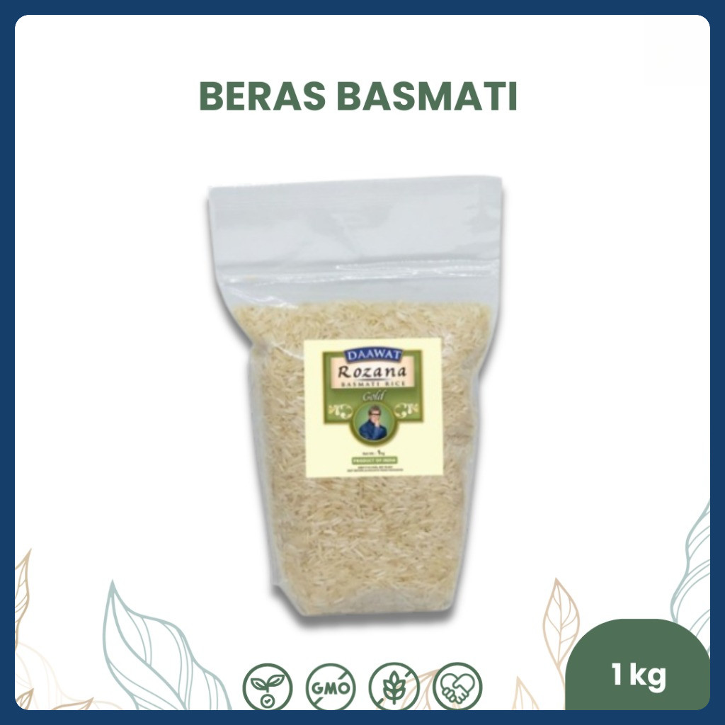 

Beras Basmati 1kg Premium Daawat LONG GRAIN original Beras Brasmati Arab Basmati Rice nasi Kebuli