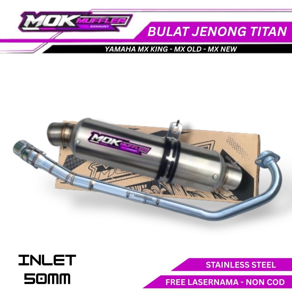 Knalpot Racing Yamaha MX King - Mx Old - Mx New Fullsystem Type Bulat Jenong Titan