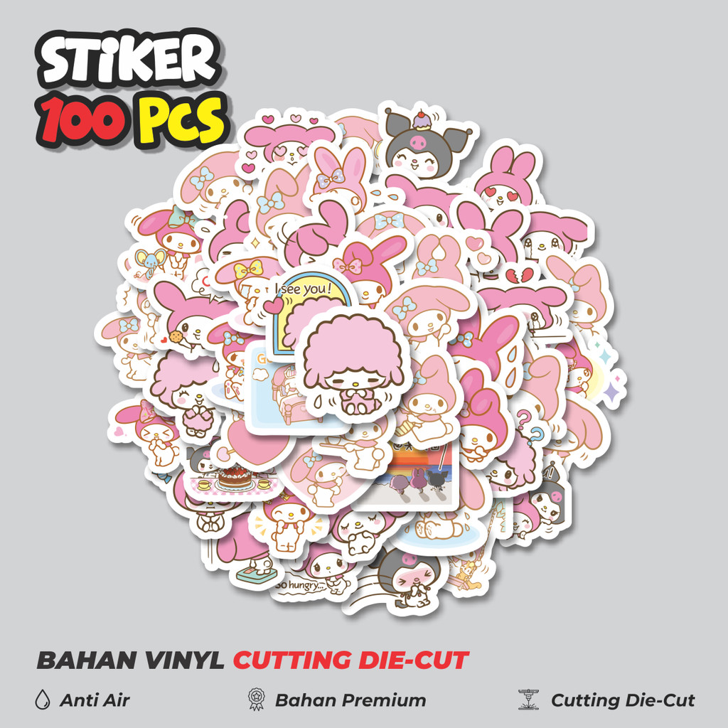 

Terbaru! 50 pcs Stiker Kartun Melody Versi 1 Dekorasi Lucu Kreatif untuk Notebook, Skateboard, HP