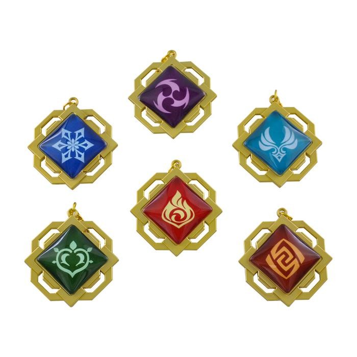 Novice Genshin Impact Liyue Vision Metal Keychain
