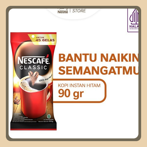 

NESCAFE CLASSIC Kopi Instan Sachet Bag 90gr