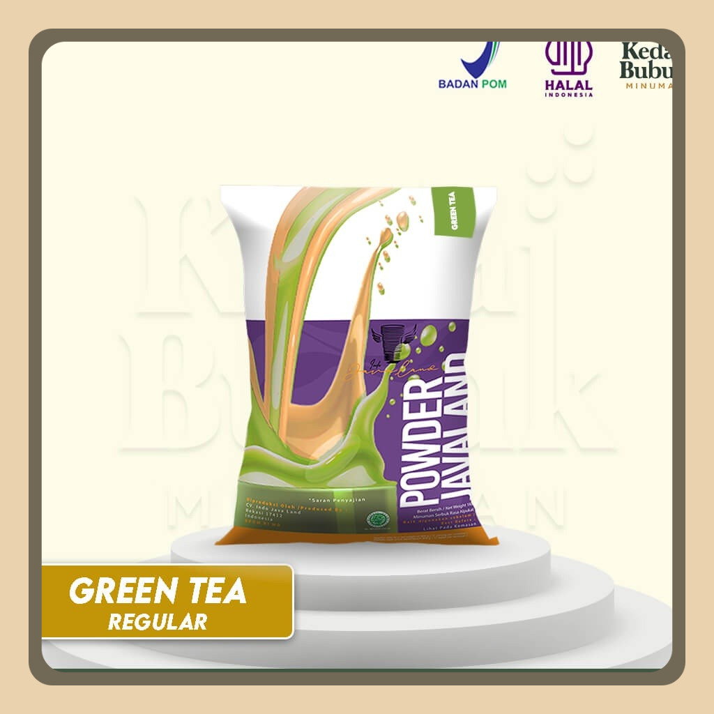 

Javaland Bubuk Minuman Rasa Green Tea / Matcha 1Kg - Regular Plain | Bubble Powder Drink Boba