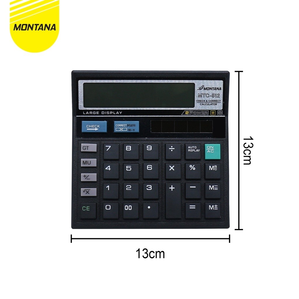

(Toserba 777) kalkulator montana mtc 512 / Kalkulator Montana MTC-512 - 12 Digits Calculator /KALKULATOR 12 DIGIT MONTANA MTC-512 / CALCULATOR CHECK AND CORRECT ORI