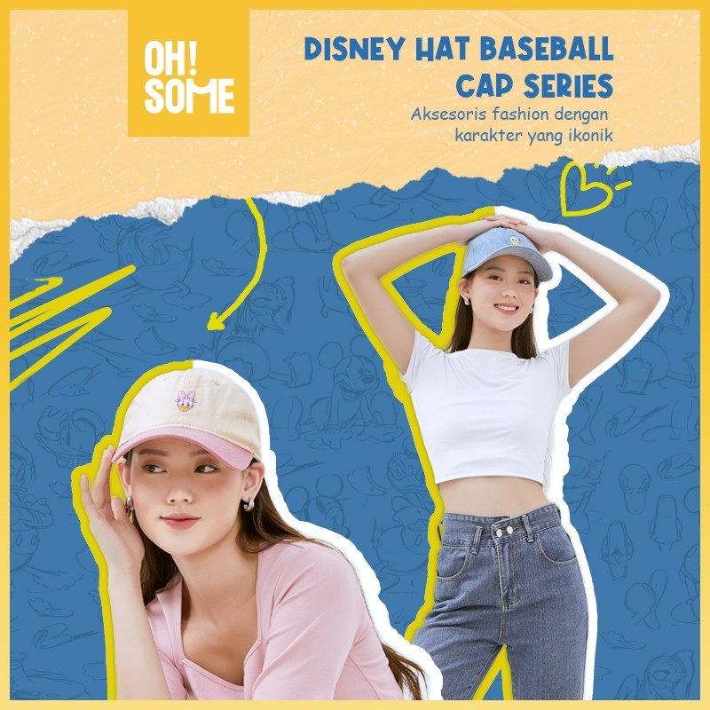 【OHSOME x Disney】- Mostorhata Colorblock Baseball Cap Disney Series